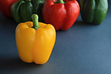 yellow pepper in the foreground