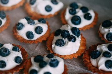 Homemade muffins with berries