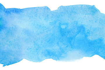 Watercolor element texture on white background. blue stripe background.