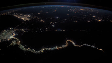 View from space planet earth