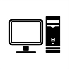 Desktop icon. Vector and glyph