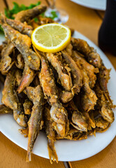 Fried mullus fish