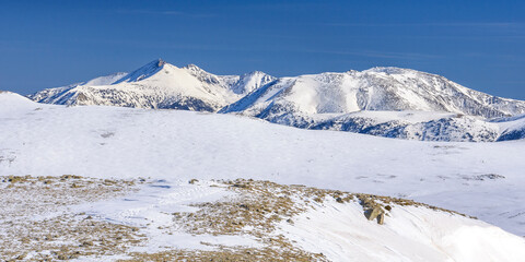 Canigou Massif, seen from Pla de Coma Ermada (between France and Catalonia, Eastern Pyrenees, Spain)