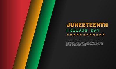 Happy Juneteenth Independence Day. Freedom or Emancipation day background design