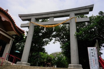 Torii gate of Naminouegu, Naminoue Shrine, Naha, Okinawa - 波上宮 鳥居 那覇 沖縄
