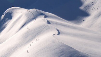ski slope in the mountains