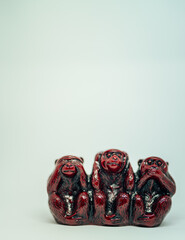 chinese decoration three monkeys do not speak do not see do not hear network