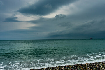 Storm in a summer in Batumi, Georgia