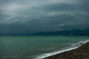 Storm in a summer in Batumi, Georgia