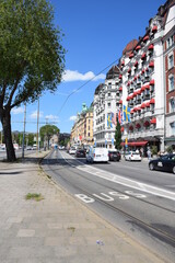Obraz premium View over Stockholm, Strandvägen, Sweden 