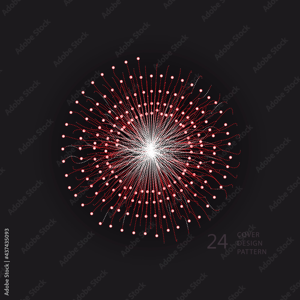 Aufkleber abstraction texture business circuit. circle modern shape lines. vector illustration