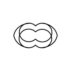 Prom mask line icon. Simple style carnival event poster background symbol. Logo design element. T-shirt printing. Vector for sticker.