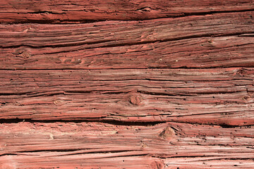 Old falu red wood from a 1700s barn in the countryside of Stockholm