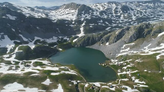 Kapetanovo lake in Montenegro, sring time