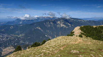 Views from the Gallina Pelada summit, looking towards the Port del Comte range (Berguedà, Catalonia, Spain, Pyrenees)