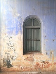 old window with shutters