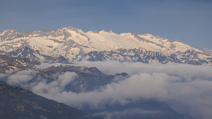 Views of Aran valley and Aneto from Baqueira (Aran Valley, Catalonia, Pyrenees, Spain)