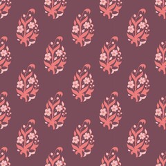 Decorative floral vector seamless pattern design