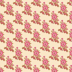 Decorative floral vector seamless pattern design
