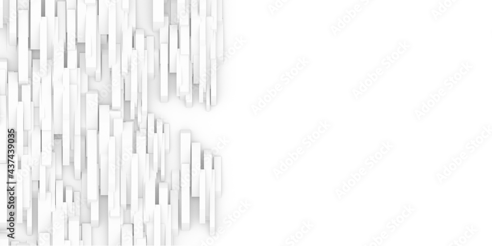 Poster 3d geometric stripe pattern with copy space black and white background.3d render.