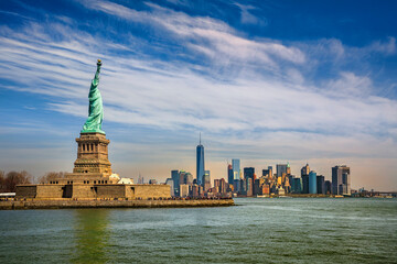 Statue of Liberty and Manhattan, New York