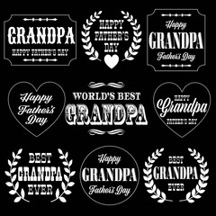 grandpa fathers day white vector graphics