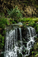 Fototapeta na wymiar Summer landscape with waterfall