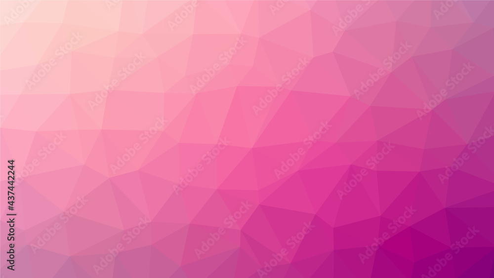 Wall mural pink polygon pattern. low poly design