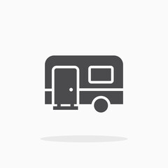 Camping trailer icon.