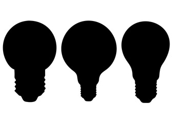 A set of light bulbs for lamps. Vector image.