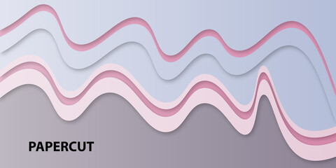 abstract colorful papercut fluid background