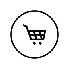 creative cart icon in circle vector