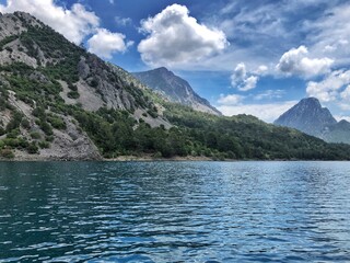 Obraz premium May 18, 2021, Antalya province, Turkey. Green canyon, rest in the mountains, beautiful view of nature