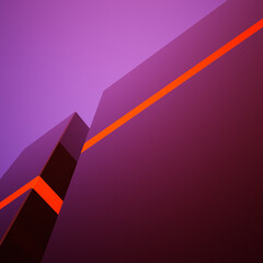 purple and orange wall 3d-rendering 3d-illustration abstract art 