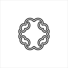 Brain line icon. Simple style human antomy science poster background symbol. Logo design element. T-shirt printing. Vector for sticker.