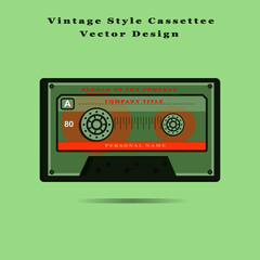 Vintage Style Cassette Vector Design