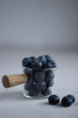 arándanos en cristal