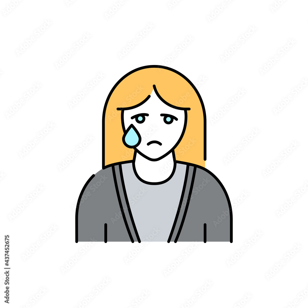 Poster cemetery location line color icon. isolated vector element. outline pictogram