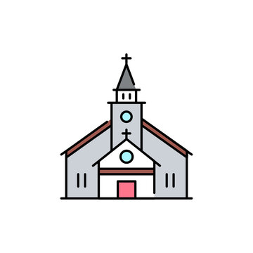 Church Exterior Graphic Black White Sketch Illustration Vector Stock  Illustration - Download Image Now - iStock