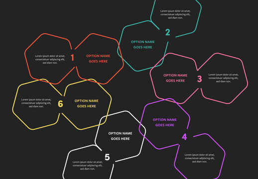 Infographic Layout with Simple Hexagon Elements