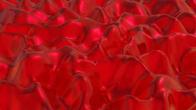 scarlet wave moving background. looped animated background. 3d render