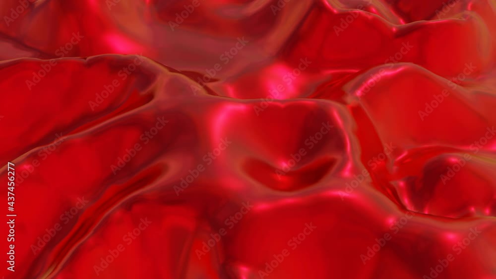 Poster scarlet wave moving background. looped animated background. 3d render