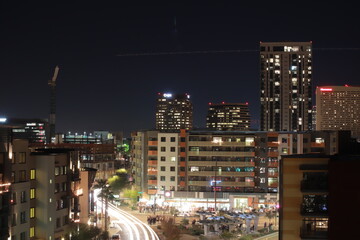 Fototapeta na wymiar Downtown Phoenix cityscape at night