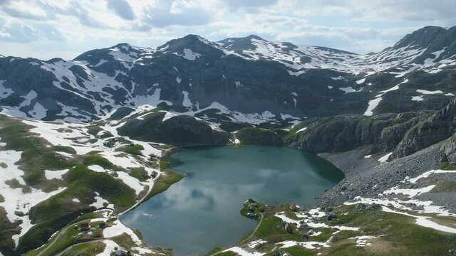 Kapetanovo lake in Montenegro, sring time