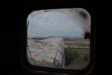 Naklejka premium abandoned airfield urban exploration