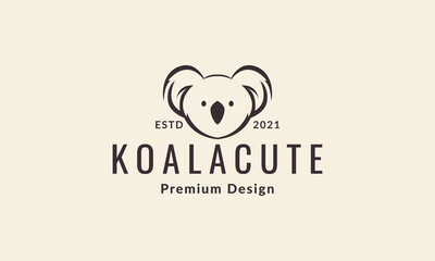 head animal cute koala logo symbol vector icon illustration graphic design © devastudios