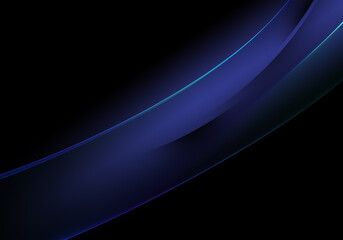 Abstract background waves. Black and cobalt blue abstract background for wallpaper or business card