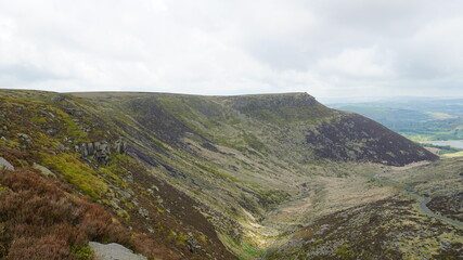 Looking to towards Wimberry Crags summit, national Peak District 
