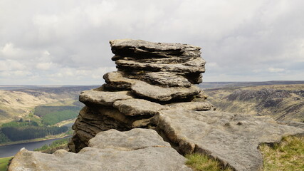 Boulders stacked on top of each other, Wimberry Crags