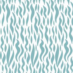 Long seaweed seamless patterm. Hand drawn simple vector background. © LanaSham